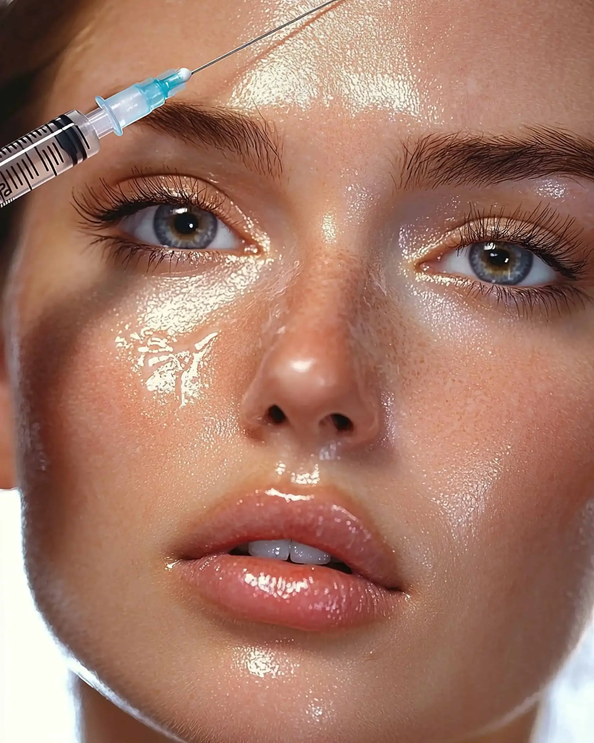 A woman is receiving Botox and Dysport treatment at New Look Skin Center