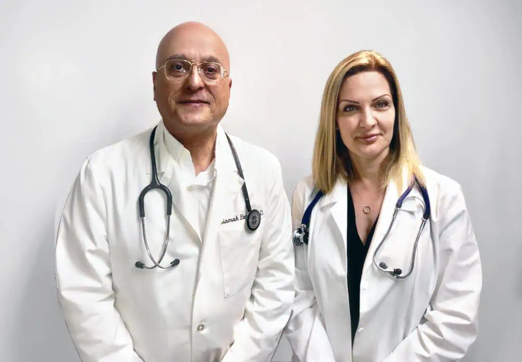 Dr. Siamak P. Etehad, M.D. and Maria Hambarsoonian, F.N.P owners of New Look Skin Center